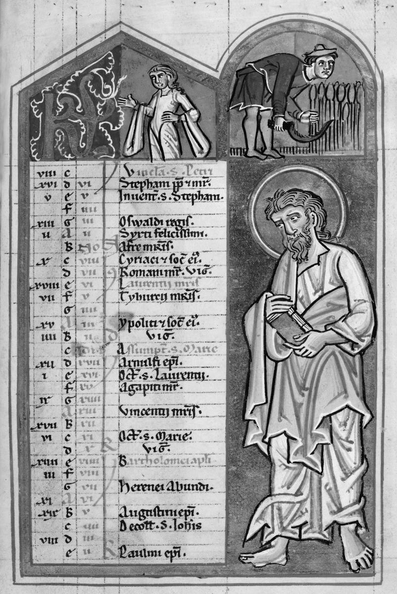 Kalendarium, August. Thüringisch-sächsisches Psalterium