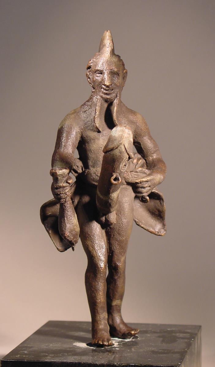 Priapusstatuette mit hahnartigem Kopf