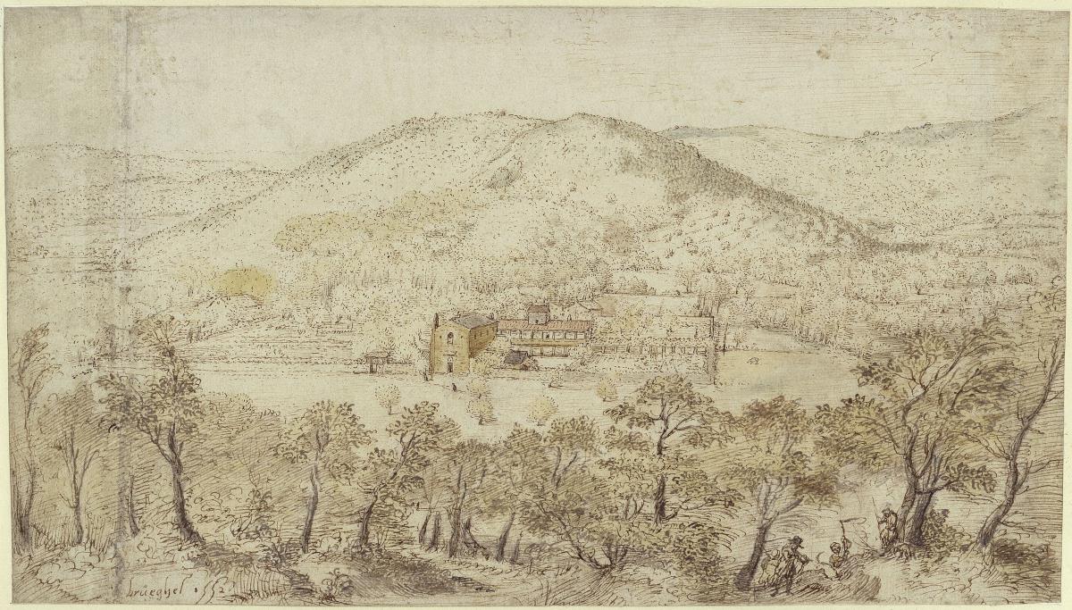 Südliche Hügellandschaft mit Klosteranlage