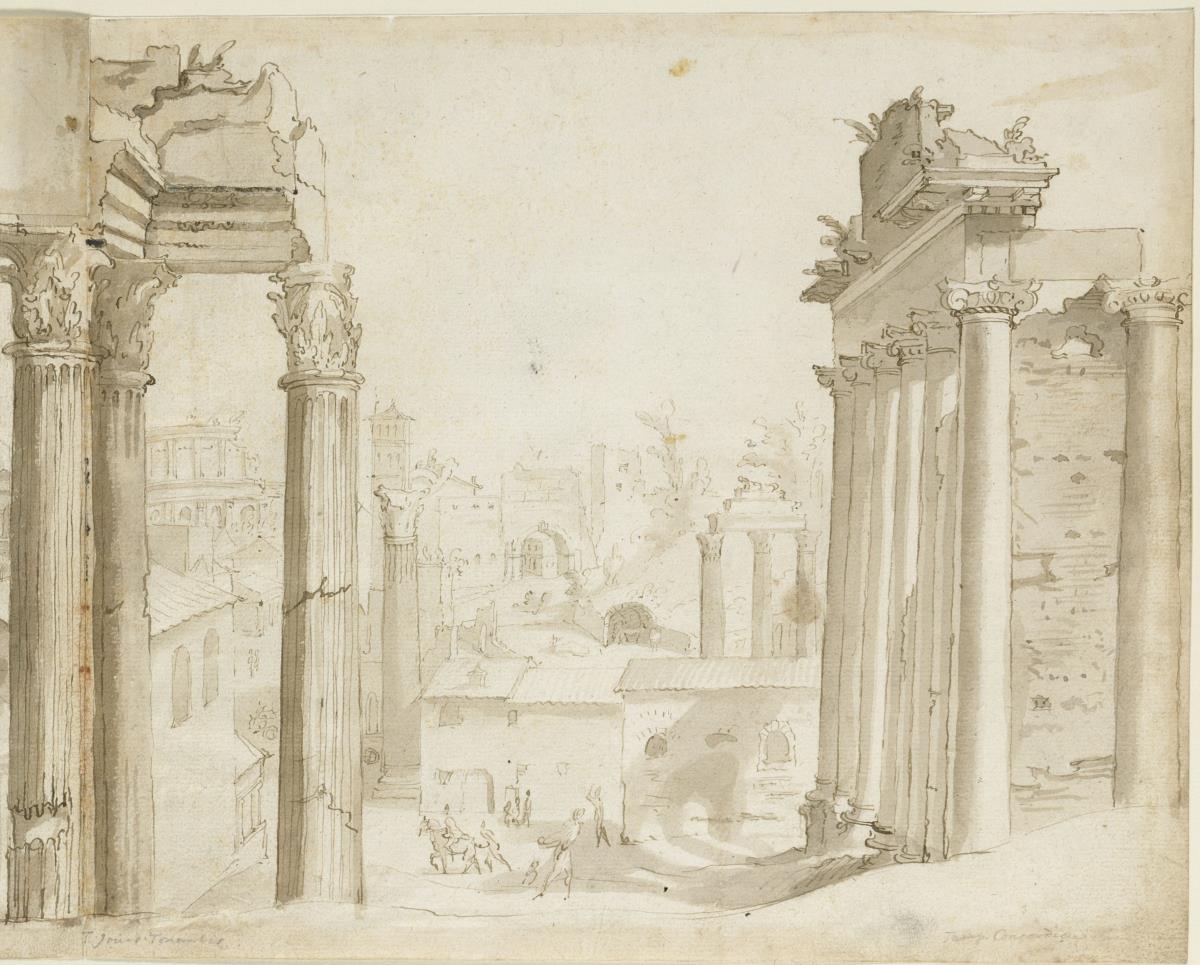 Forum Romanum und Kapitol vom Palatin aus (rechter Teil)