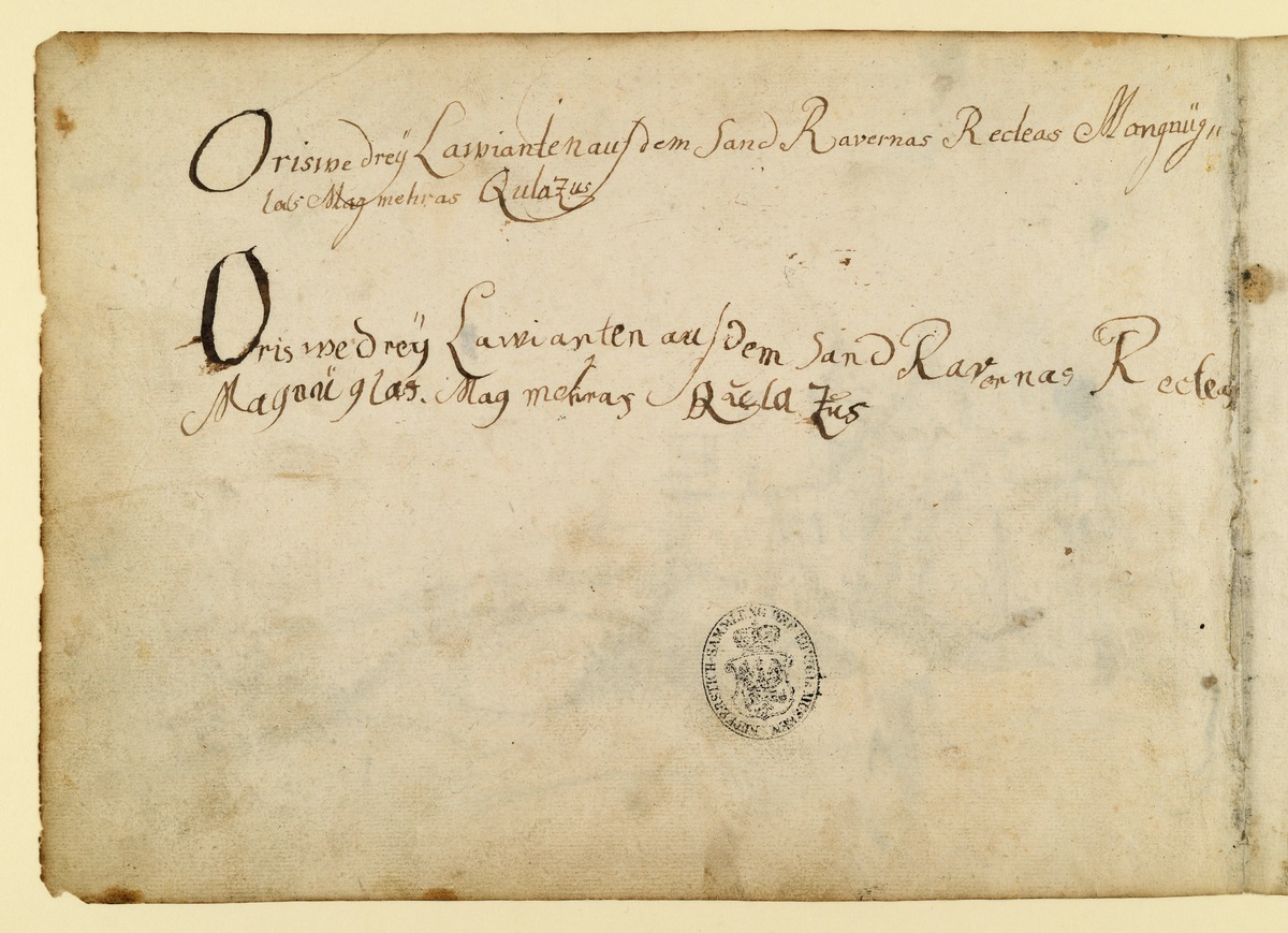 [Leerseite] mit Aufschrift