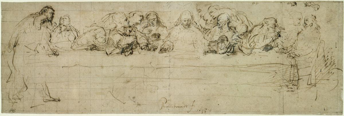 Studie nach Leonardos "Abendmahl"