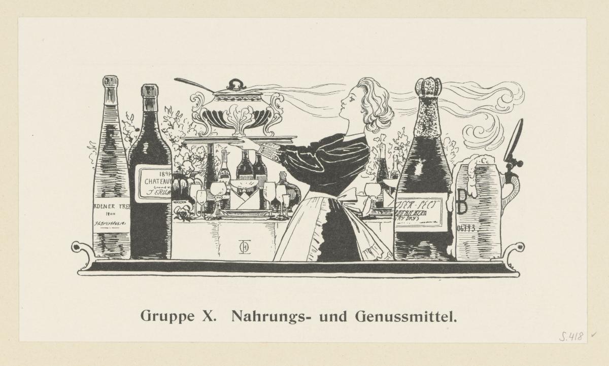 Gruppe X. Nahrungs- und Genussmittel (in Berlin und seine Arbeit, Amtlicher Bericht der Berliner Gewerbe-Ausstellung 1896, S. 418)