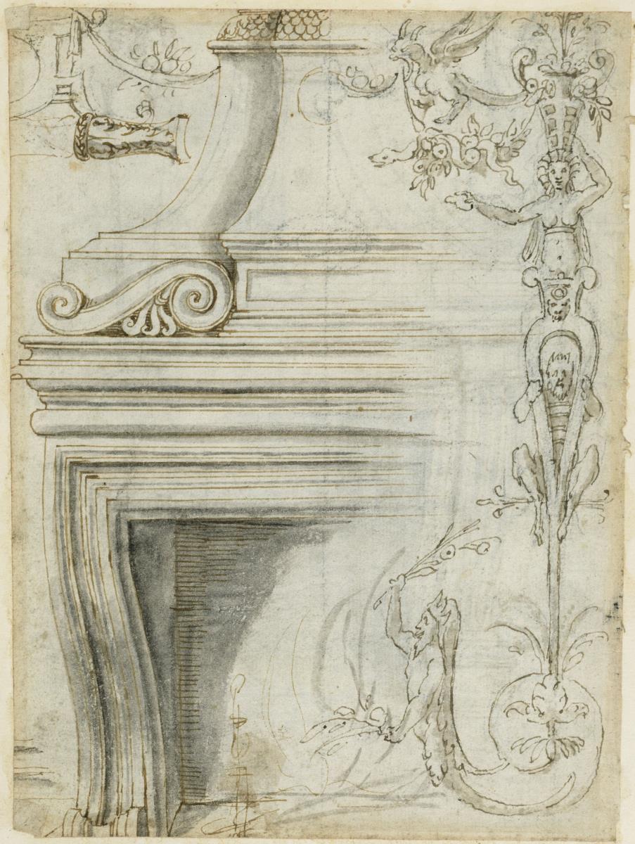Kamin. "C. Bos - C. Florisgrottesken"