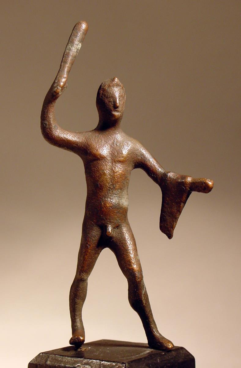 Heraklesstatuette mit Keule und Löwenfell