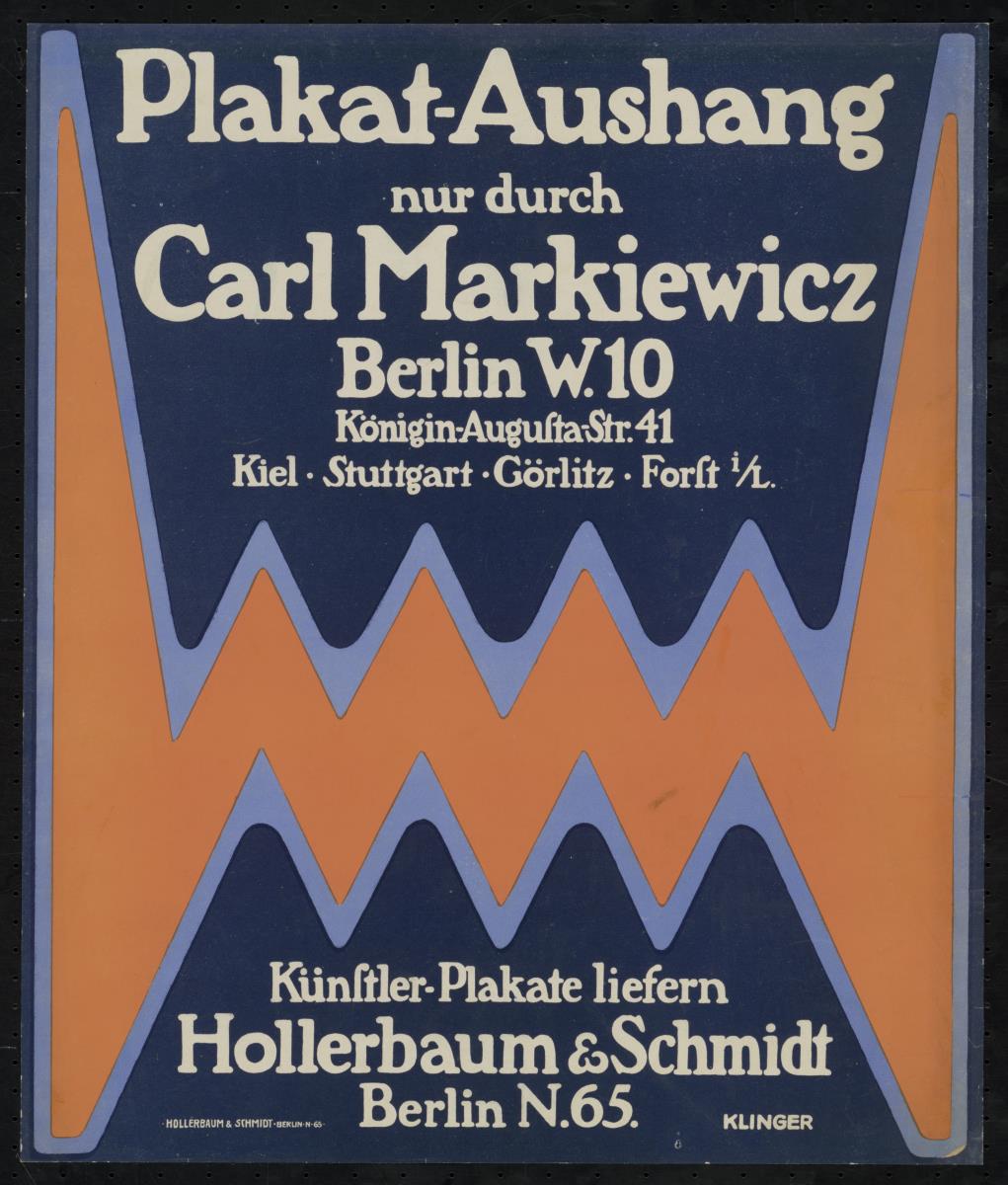 Plakat-Aushang nur durch Carl Markiewicz