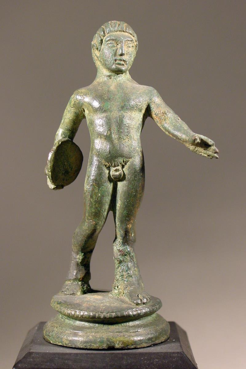 Kandelaberbekrönung. Statuette eines Diskuswerfers