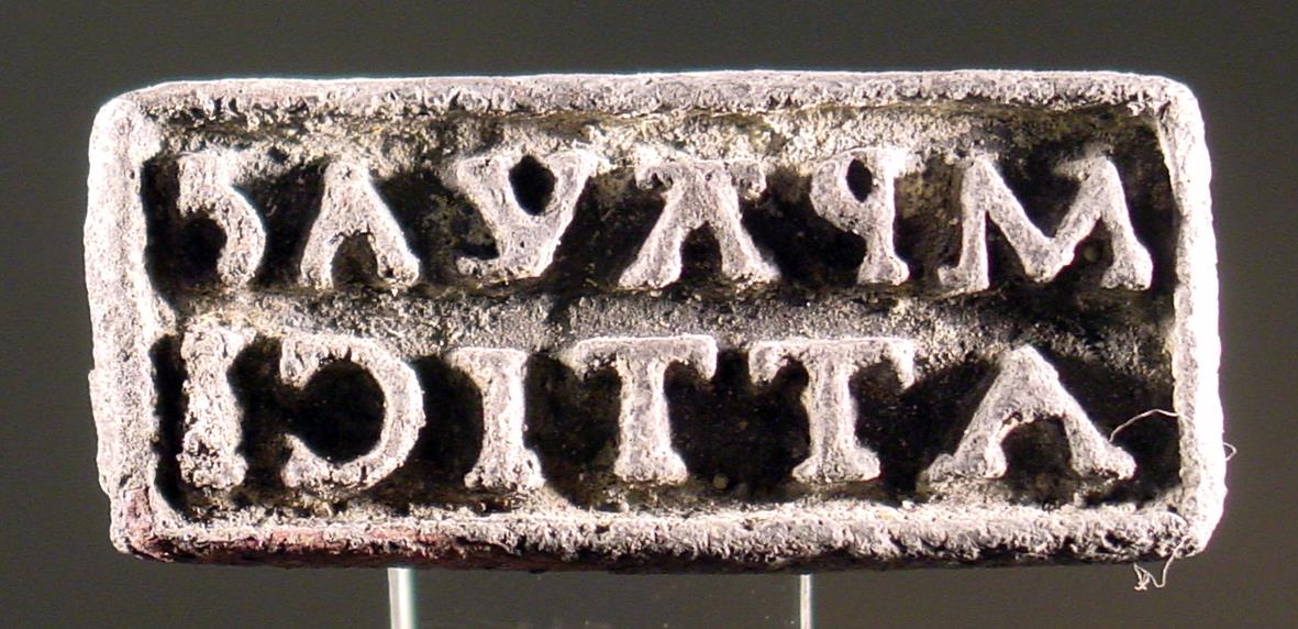 Stempel mit Inschrift M.L.PATYLAC / ATTICI