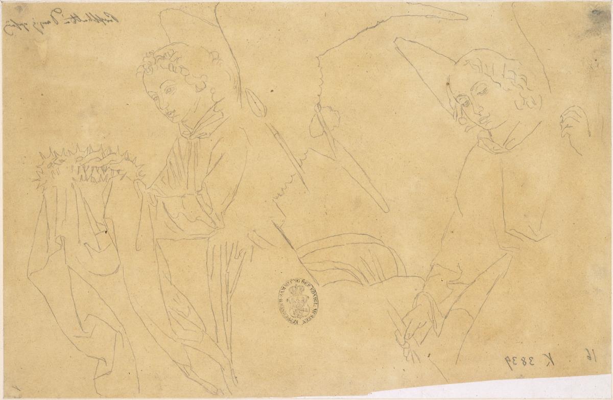 Das "Jüngste Gericht" von Hans Memling in der Ober-Pfarrkirche zu St. Marien in Danzig. Umrißzeichnung