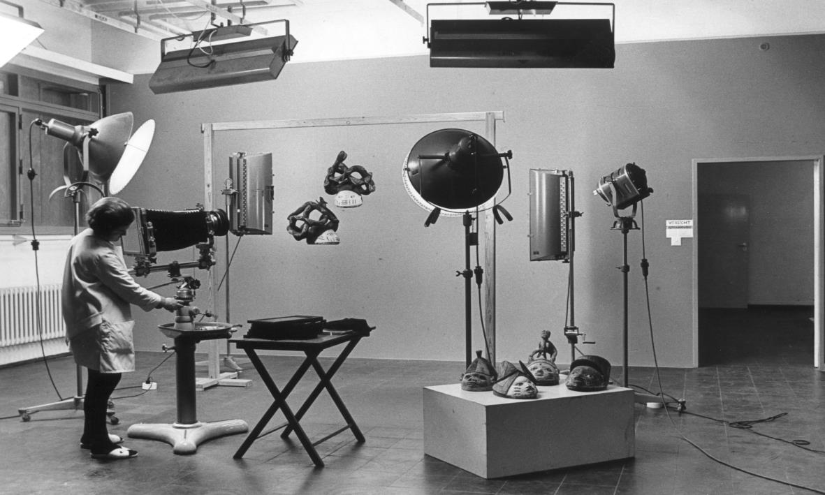 Aufnahmeraum des Fotoateliers im Sammlungsgebäude