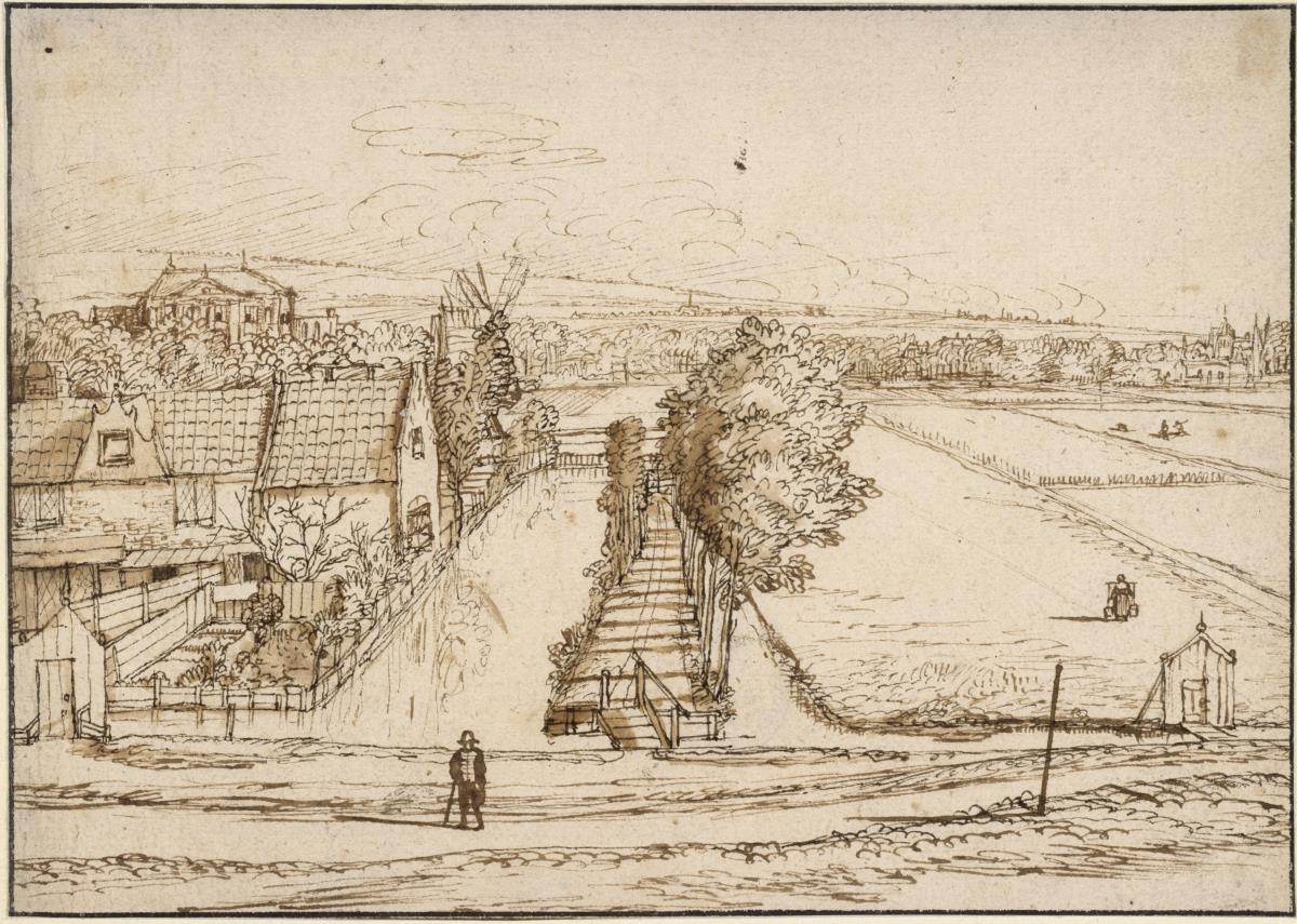 Landschaft mit Kanal