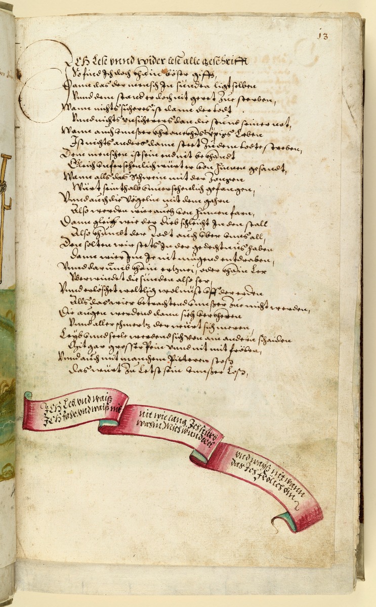 Totentanz für Wilhelm Werner, Graf zu Zimmern - Textseite und Spruchbänder