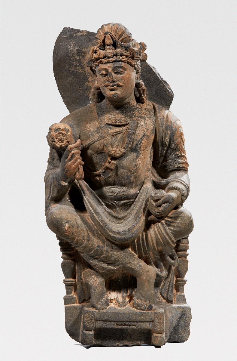 Sitzender Bodhisattva mit Lotosblume