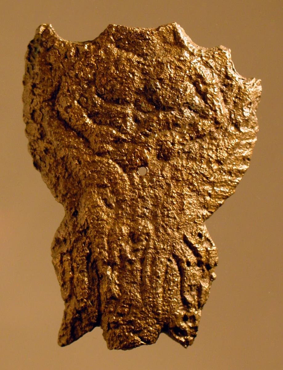 Attasche mit Darstellung einer kopflosen Halbfigur