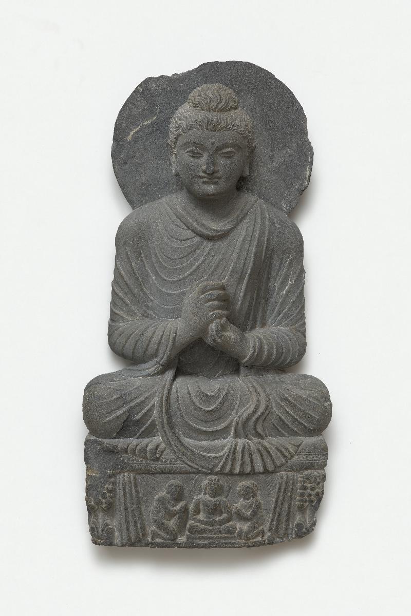 Buddha bei der Verkündigung der Lehre (dharmachakra-mudra)