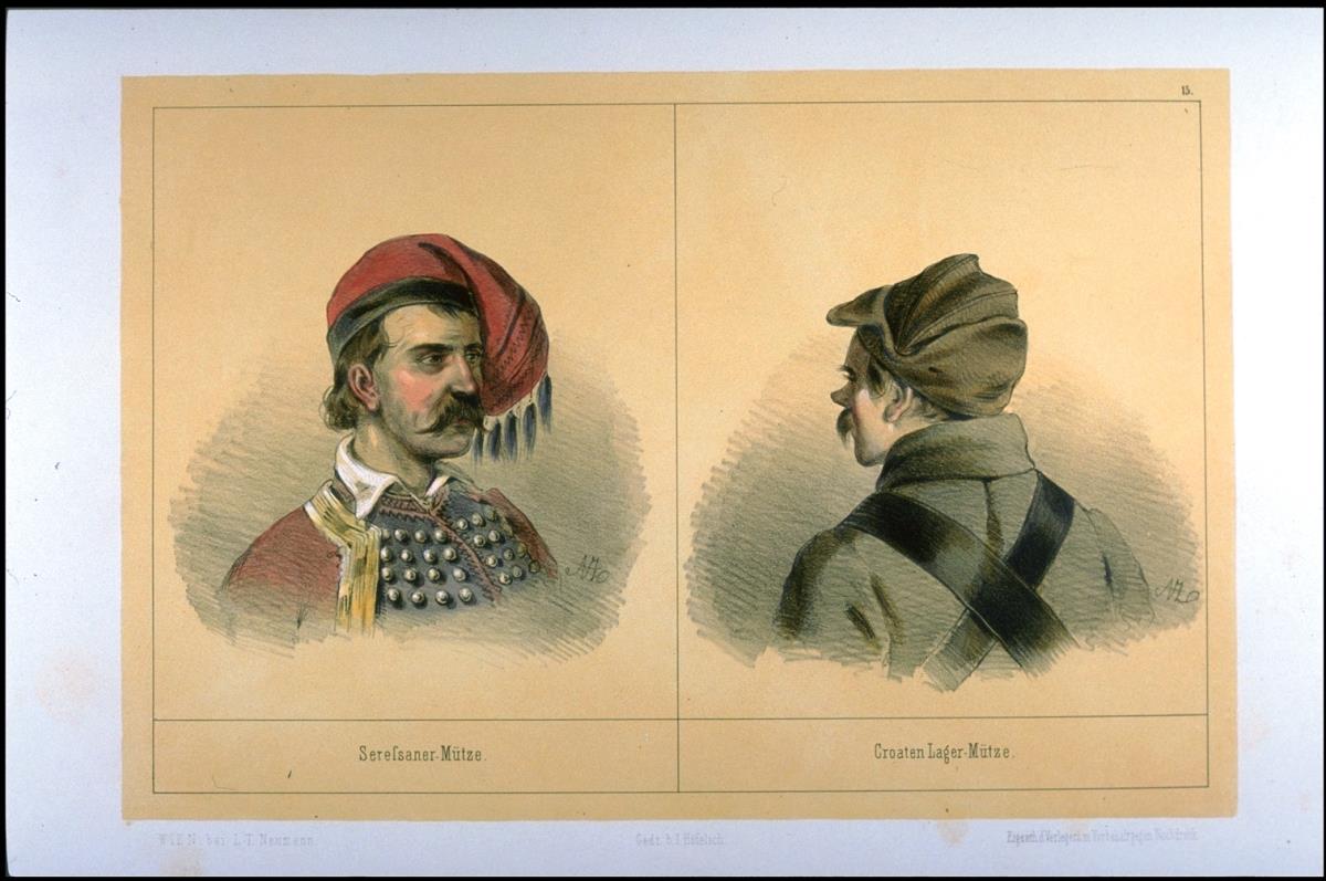 Serassaner-Mütze und Croaten Lager-Mütze