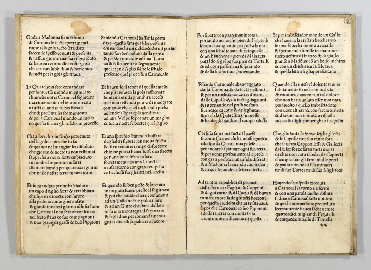 Francesco di Jacopo: La guerra et Contasto di Carnasciale. Vocato el conte cartolaio: Florenz o. J.