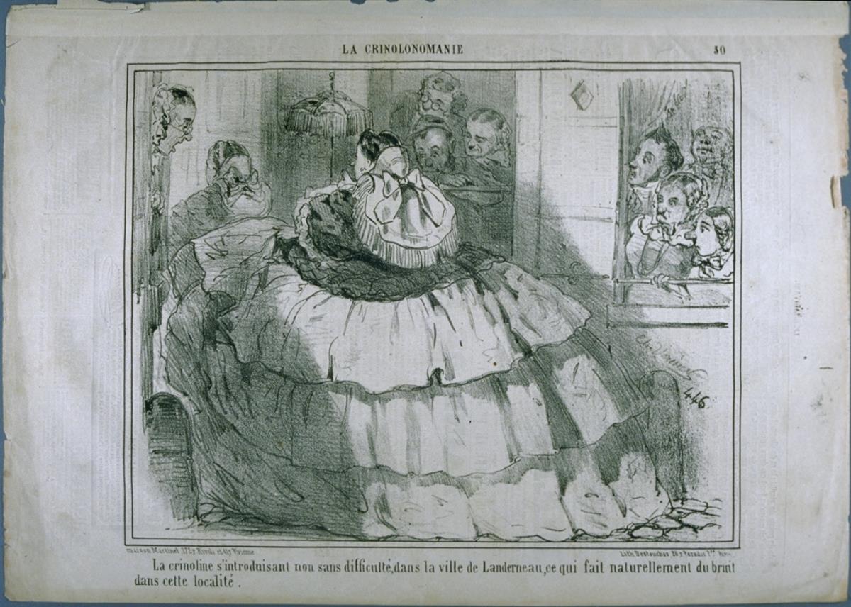 La crinoline s'introduisant