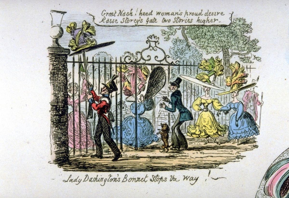 Lady Dashington's Bonnet stops the way!