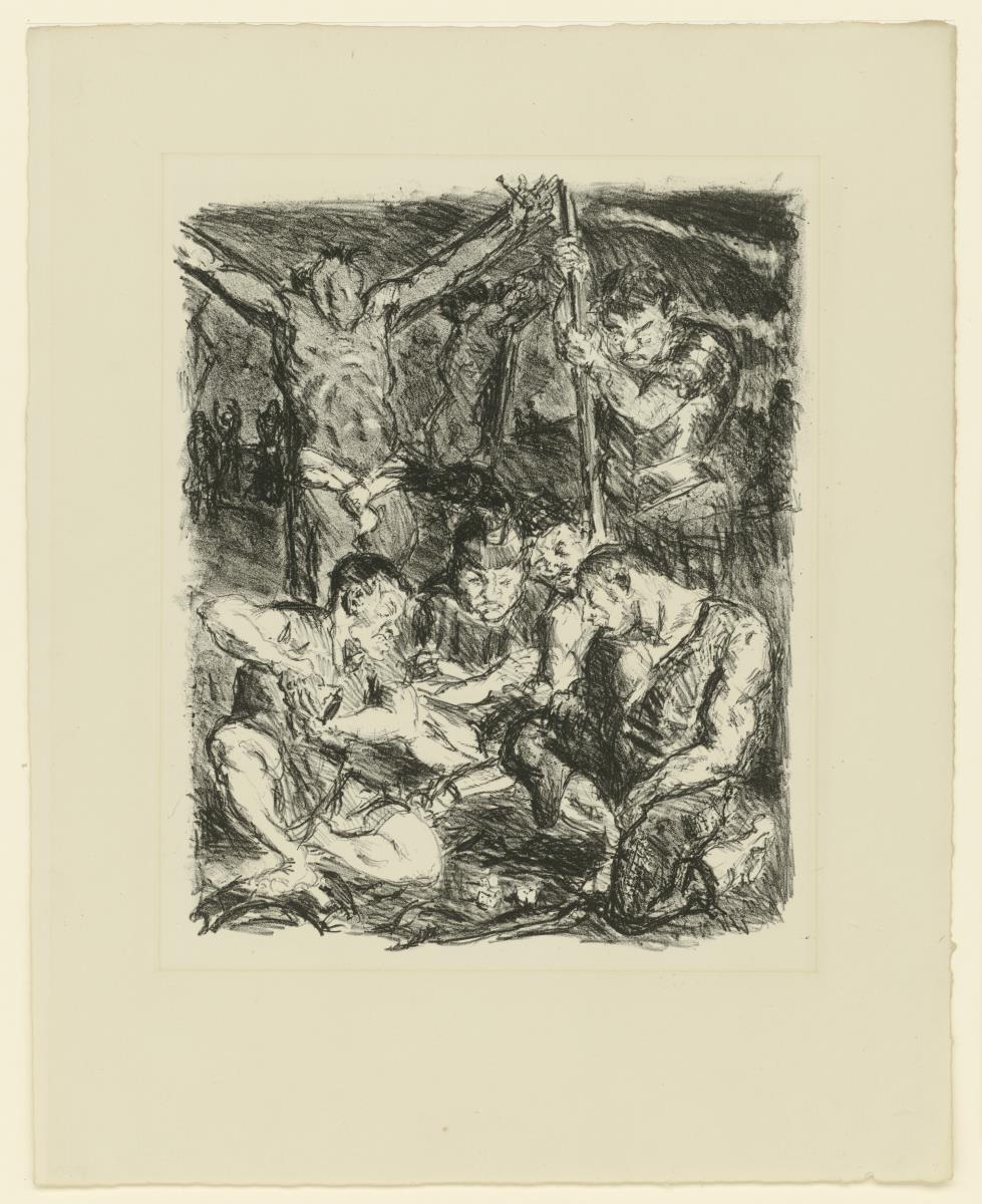 Die Würfler unter dem Kreuz (Blatt 6 aus "Sechs Lithographien zum Neuen Testament")