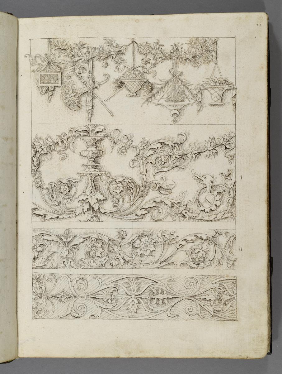 Codex Mantegna, vier Friesdekore