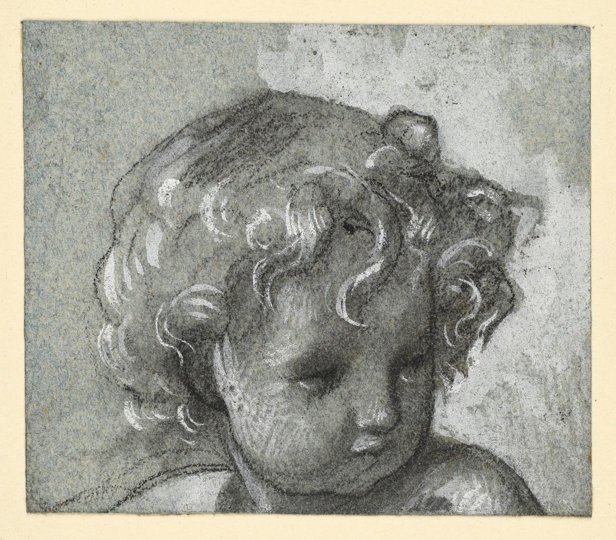 Kinderkopf mit lockigem Haar