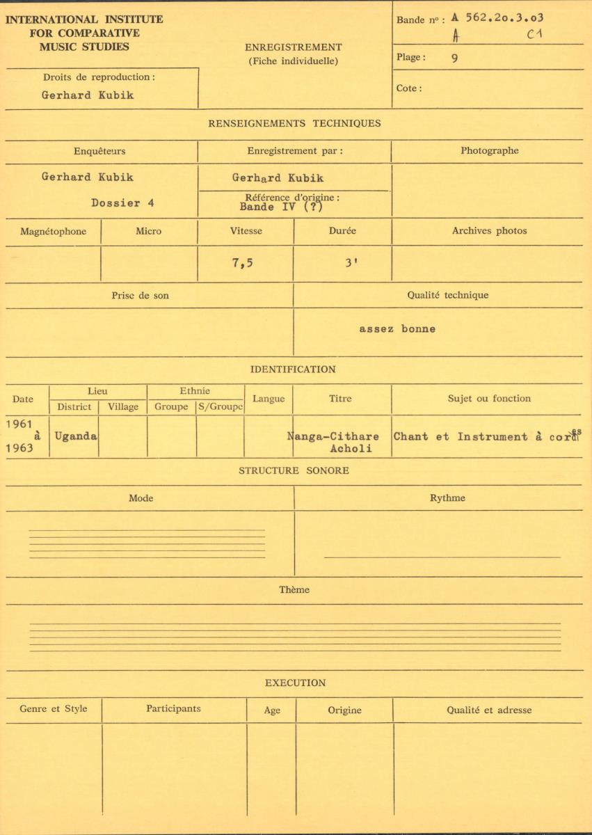 Uganda, Bande IV (?)