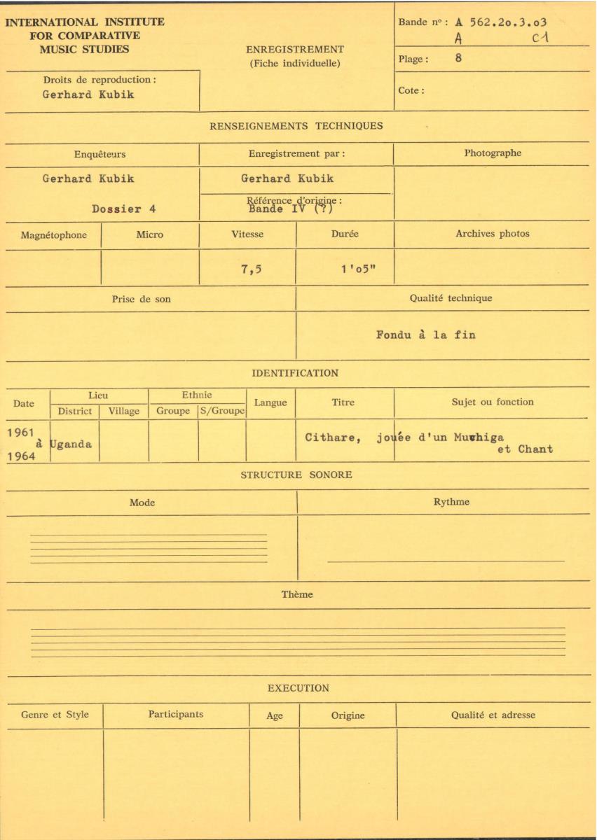 Uganda, Bande IV (?)