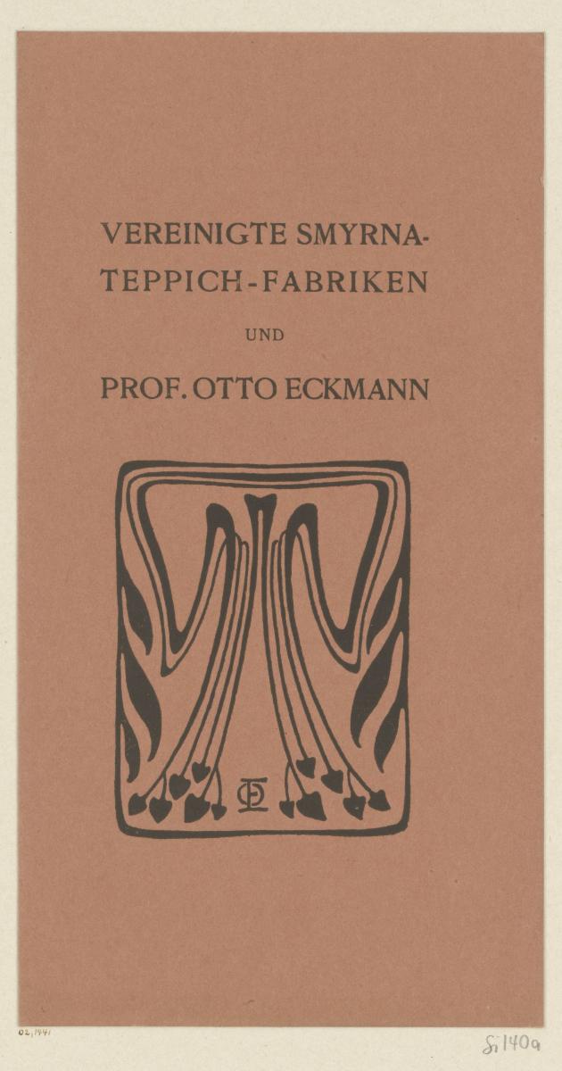 Umschlagtitel Vereinigte Smyrna-Teppich-Fabriken und Prof. Otto Eckmann