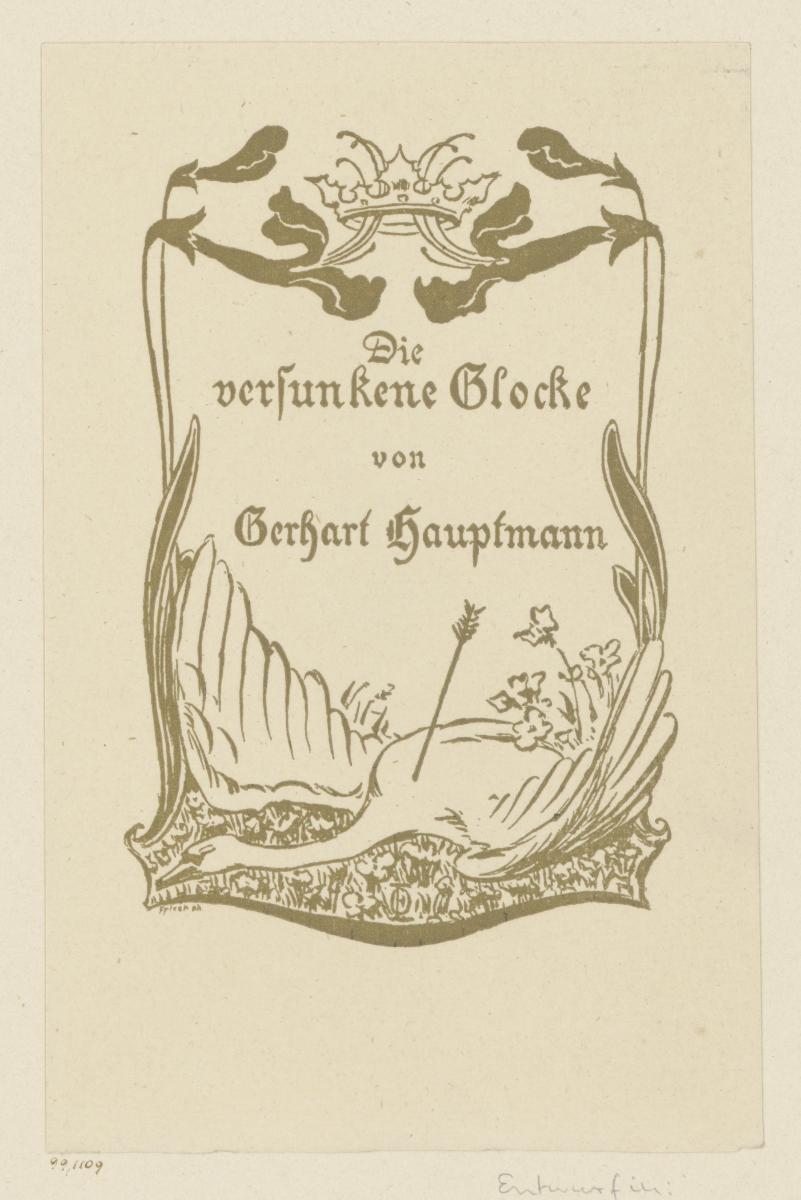 Umschlagtitel zu Gerhart Hauptmann, Die versunkene Glocke