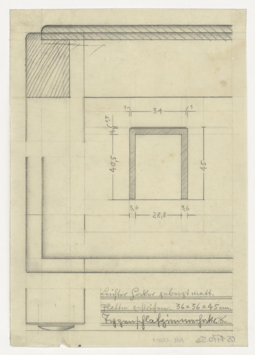 Typenschlafzimmerhocker (Möbelentwürfe, Sitzmöbel)