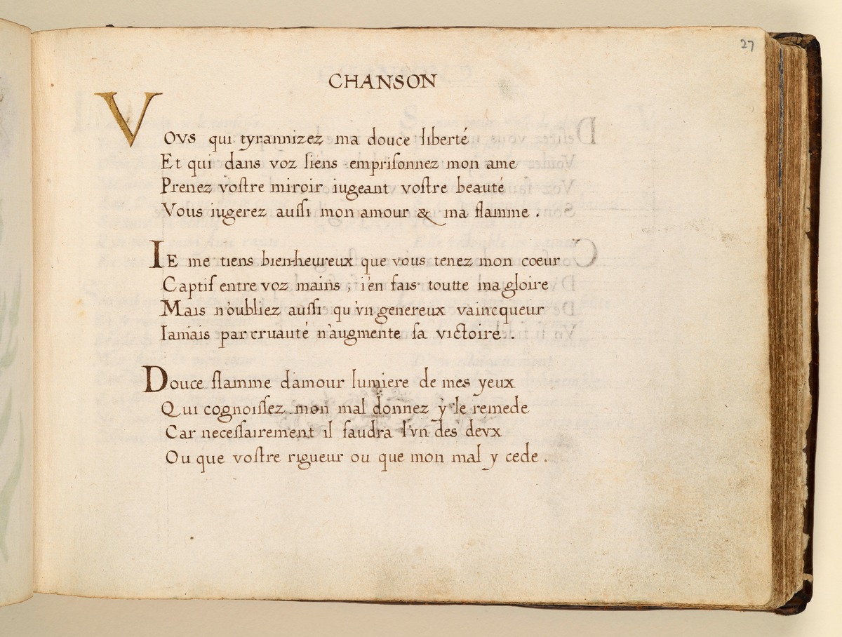 Stamm- und Gedichtbuch der Antoinette de Longueval: Chanson