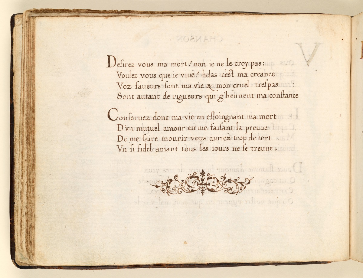 Stamm- und Gedichtbuch der Antoinette de Longueval: Chanson