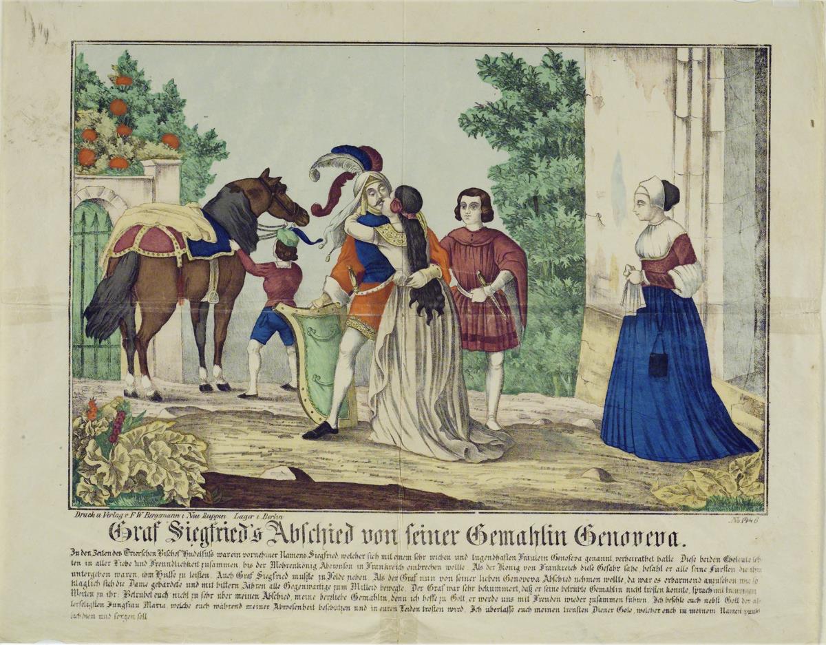 Graf Siegfried´s Abschied von seiner Gemahlin Genoveva.