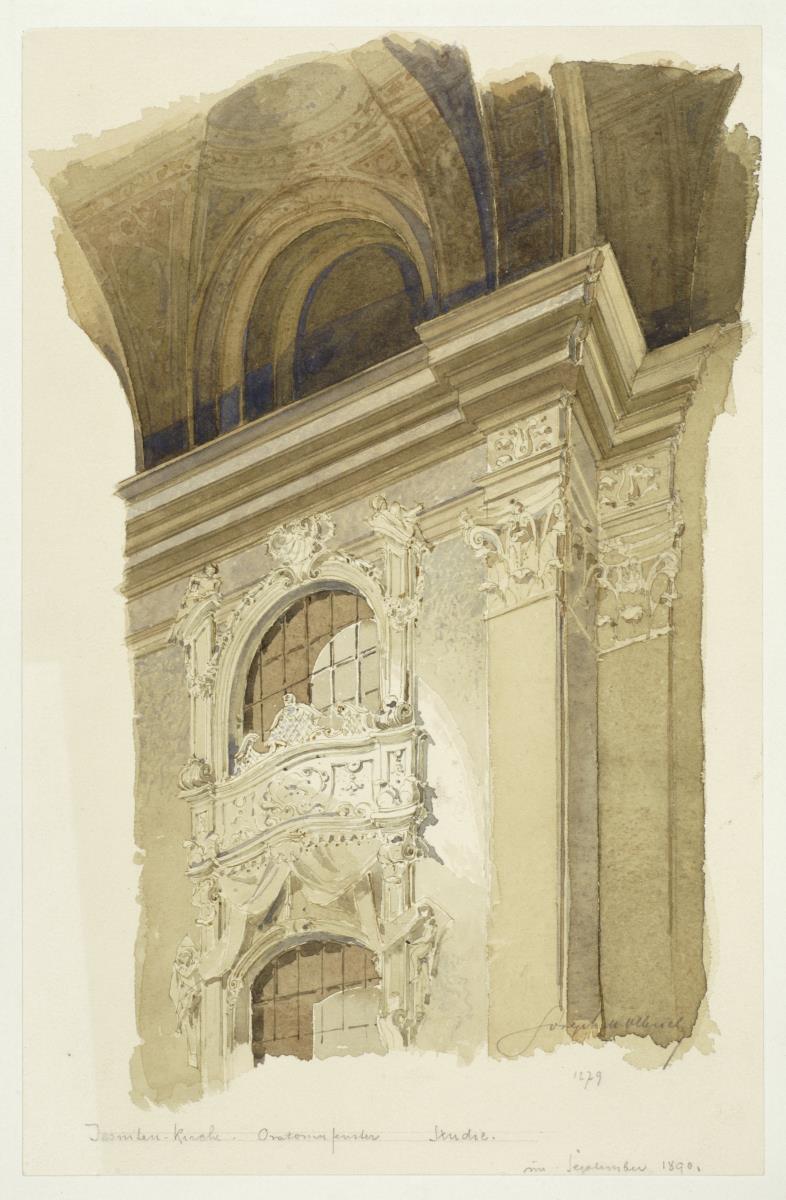 Reisestudien, Innenraumdetail einer Barockkirche