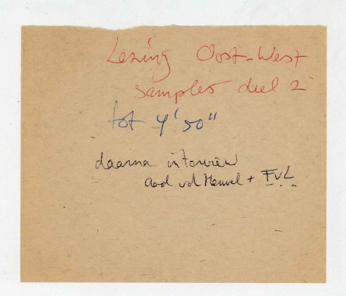 Lecture East-West Samples