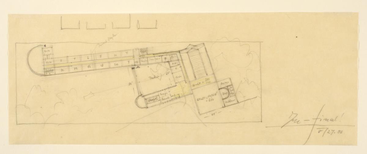 St. Paul Berg, Zion-Synagoge und Gemeindezentrum, Lageplan und Grundriss, Endfassung