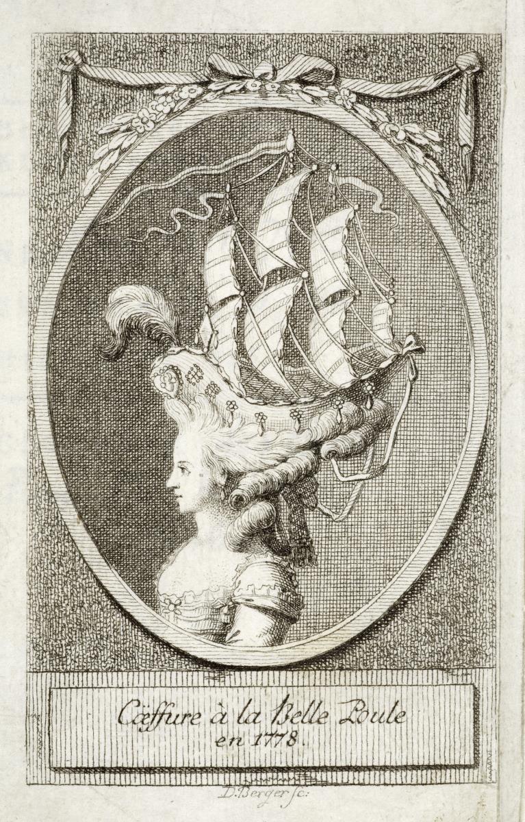 Pariser Coeffuren: Coiffure à la Belle Poule en 1778