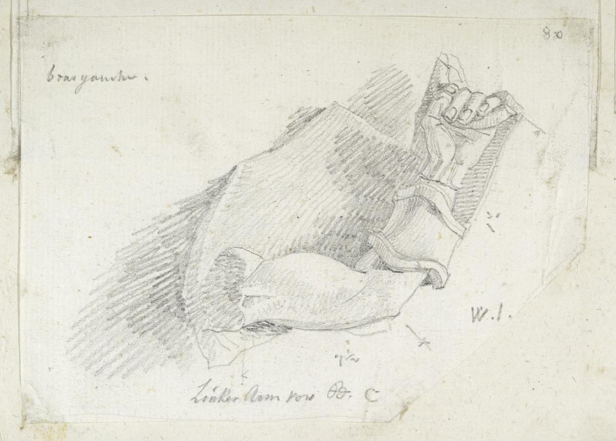 Aegineten-Skizzen, Skizze Arm mit Schildfragment