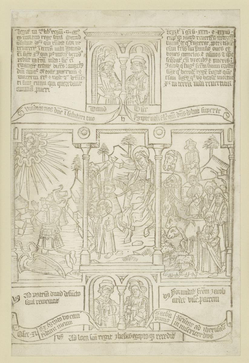 Auszug aus dem Heiligen Land (??) ### prüfen aus: Biblia pauperum