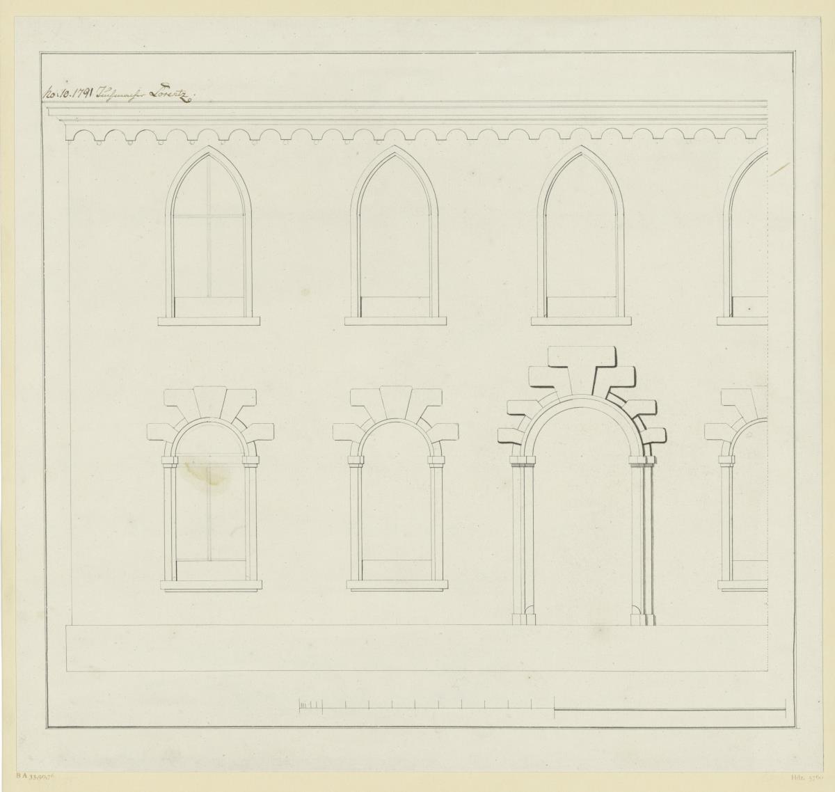 Haus No.10, des Tuchmachers Lorenz, Teilaufriss