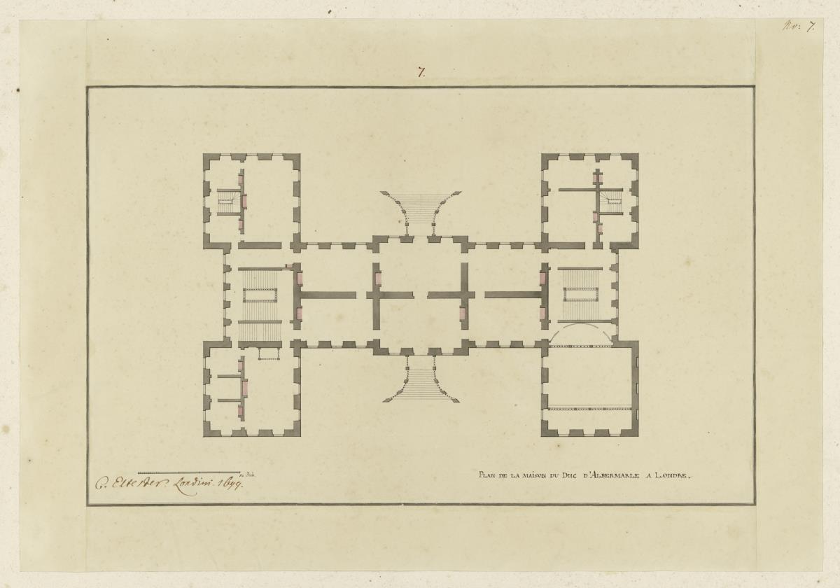 London. Albermarle House. Grundriss