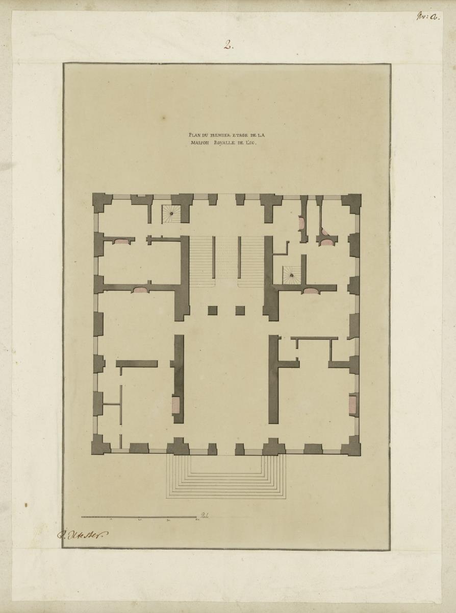 Plan du premier Etage de la Maison Royalle de L'oo. Grundriss