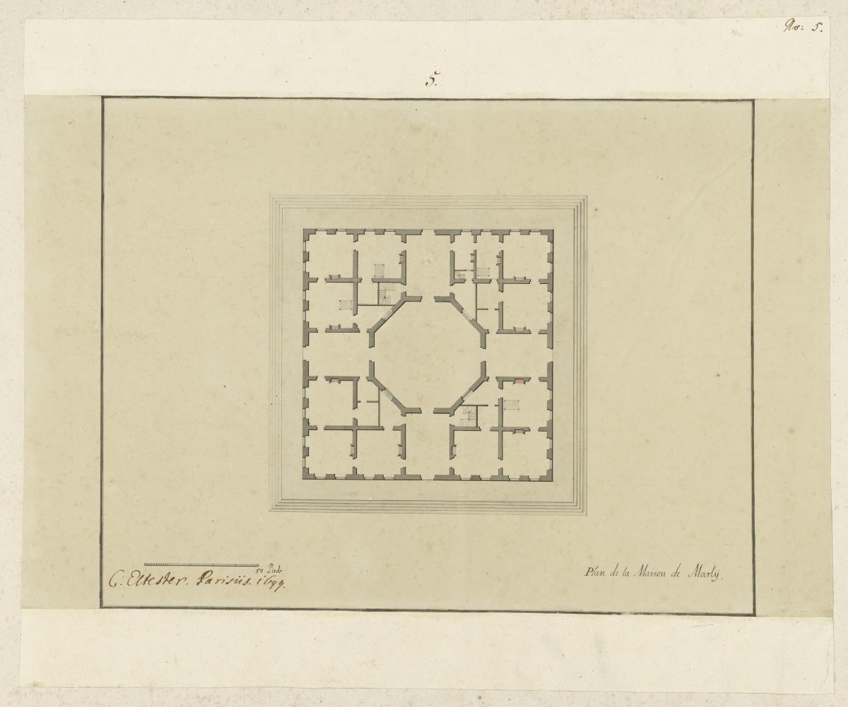 Paris. Maison de Marly. Grundriss