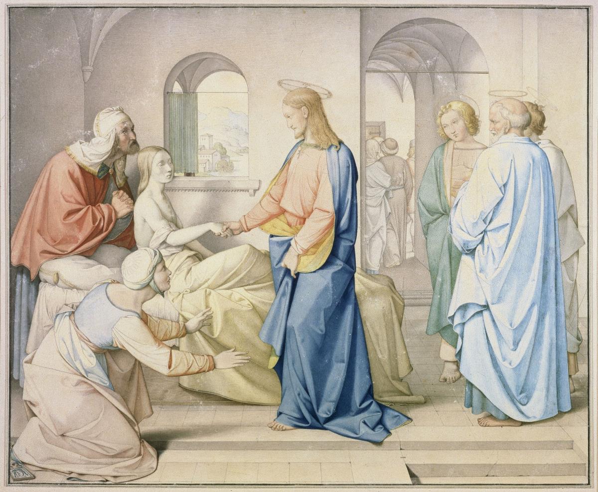 Christus erweckt die Tochter des Jairus