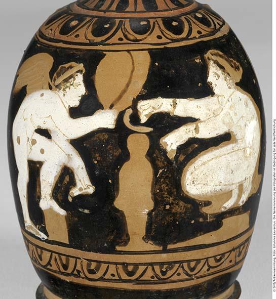 Attisch rotfigurige Bauchlekythos