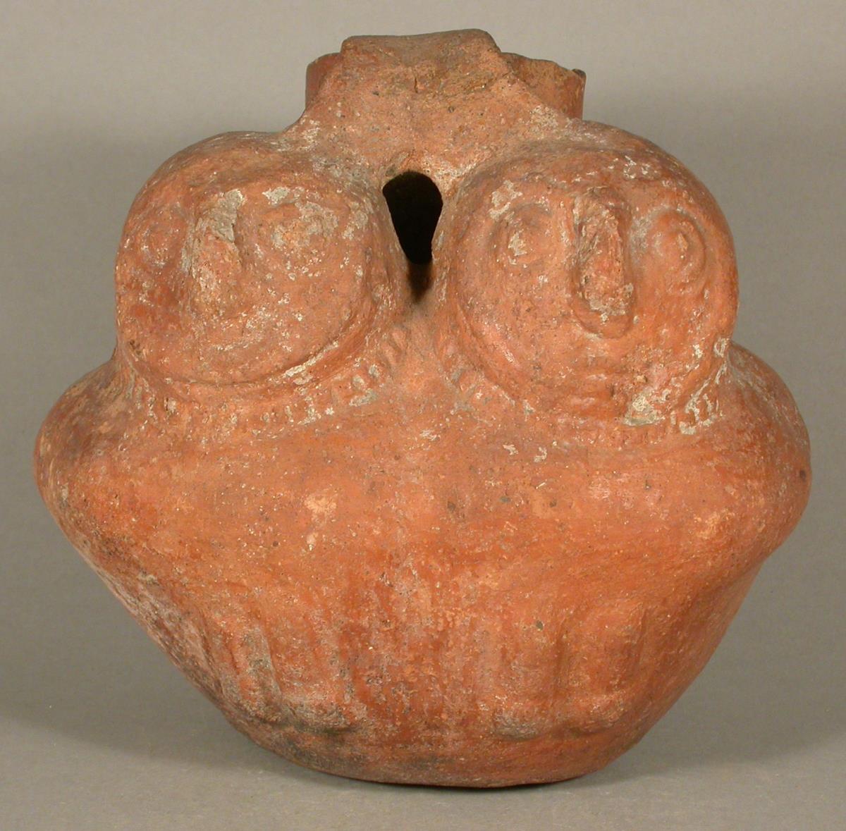 Anthropo-zoomorphes Figurenpaar (Vögel/Eulen)