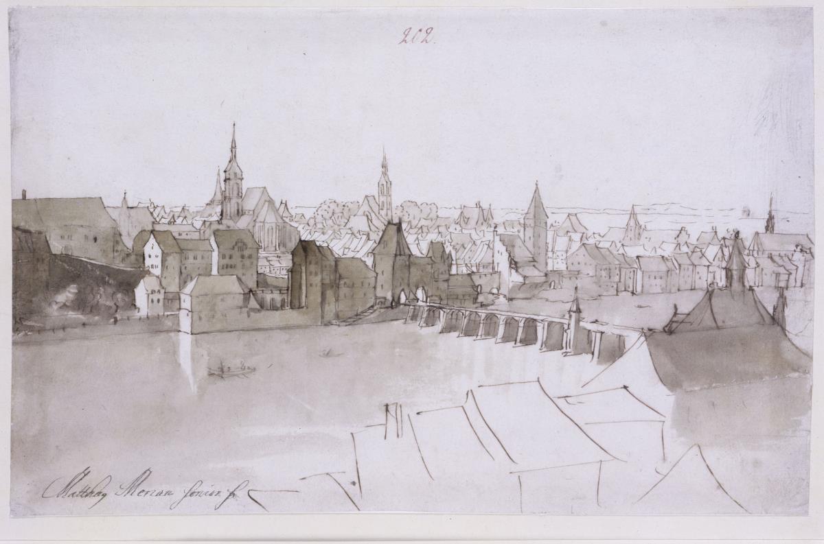 Blick auf Groß-Basel mit der Rheinbrücke