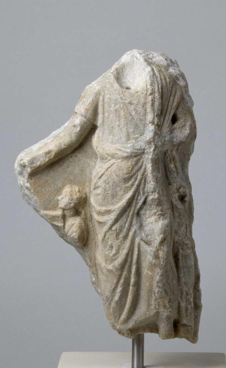 Fragment eines Grabreliefs: Mann mit Knabe