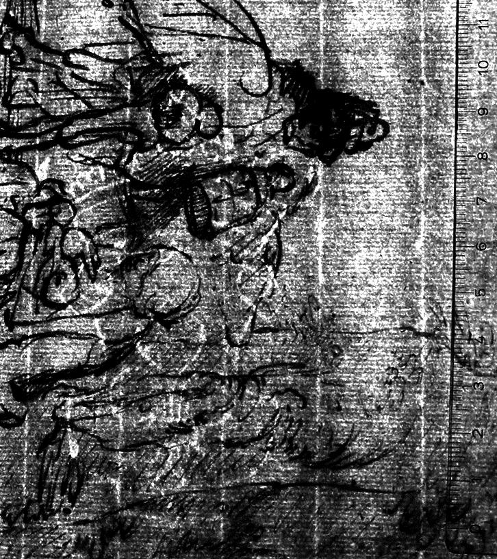 Flucht nach Ägypten, Maria am Fuße eines Baumes sitzend, rechts dahinter steht Joseph mit dem Esel
